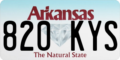 AR license plate 820KYS