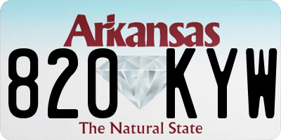 AR license plate 820KYW