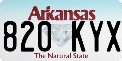AR license plate 820KYX
