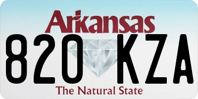 AR license plate 820KZA
