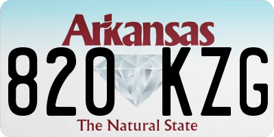 AR license plate 820KZG