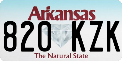 AR license plate 820KZK