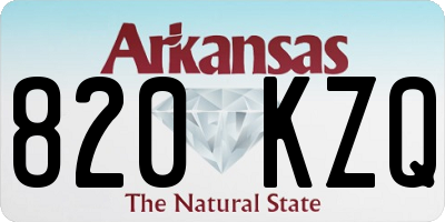 AR license plate 820KZQ