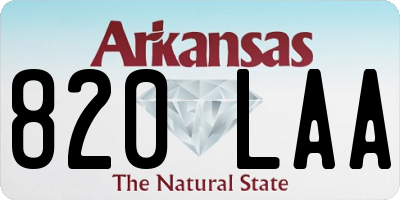 AR license plate 820LAA