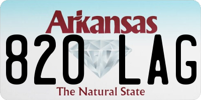 AR license plate 820LAG
