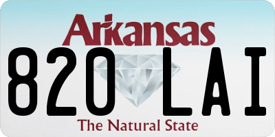 AR license plate 820LAI