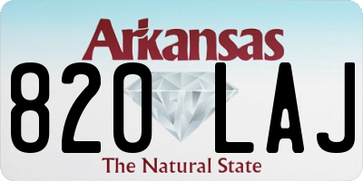 AR license plate 820LAJ