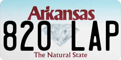 AR license plate 820LAP