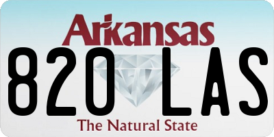 AR license plate 820LAS