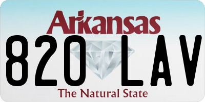 AR license plate 820LAV