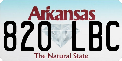 AR license plate 820LBC