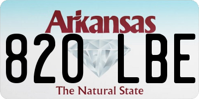AR license plate 820LBE