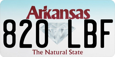 AR license plate 820LBF