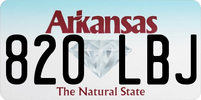 AR license plate 820LBJ