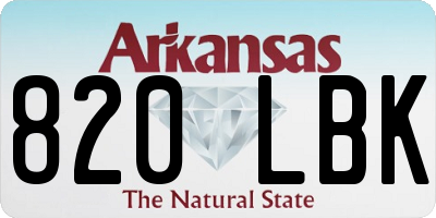 AR license plate 820LBK