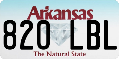 AR license plate 820LBL