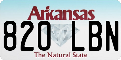 AR license plate 820LBN