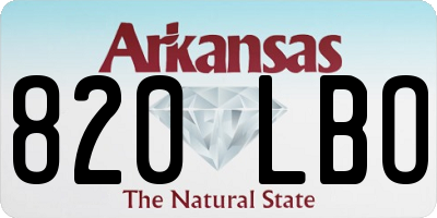 AR license plate 820LBO
