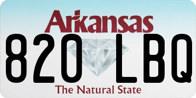 AR license plate 820LBQ