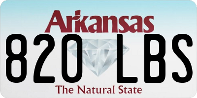 AR license plate 820LBS