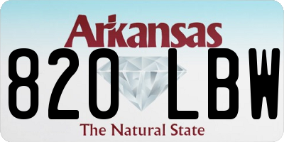 AR license plate 820LBW