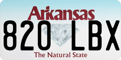 AR license plate 820LBX