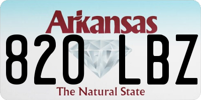 AR license plate 820LBZ