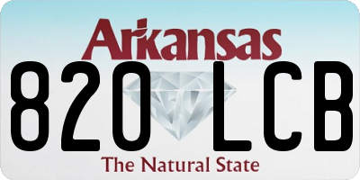 AR license plate 820LCB