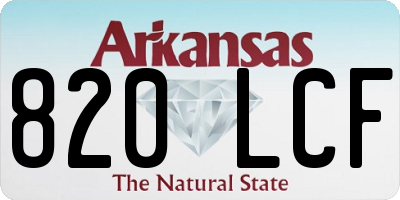 AR license plate 820LCF
