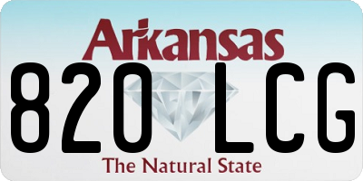 AR license plate 820LCG