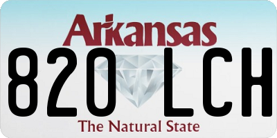 AR license plate 820LCH