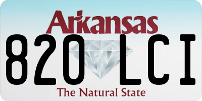 AR license plate 820LCI