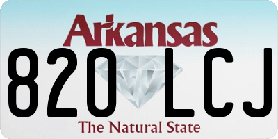 AR license plate 820LCJ