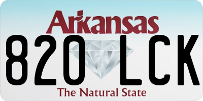 AR license plate 820LCK