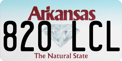 AR license plate 820LCL