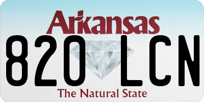 AR license plate 820LCN