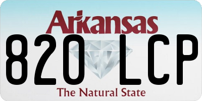 AR license plate 820LCP