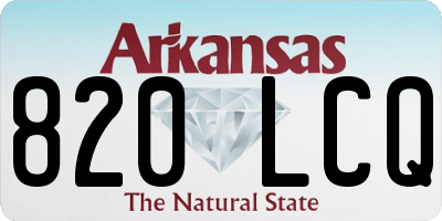 AR license plate 820LCQ