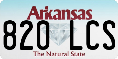 AR license plate 820LCS