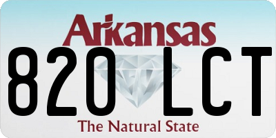 AR license plate 820LCT