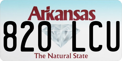 AR license plate 820LCU