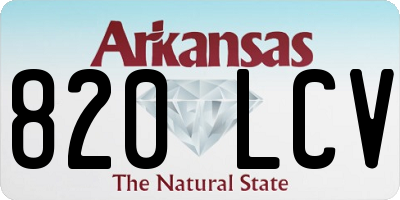AR license plate 820LCV