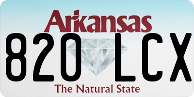 AR license plate 820LCX