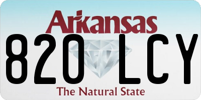 AR license plate 820LCY