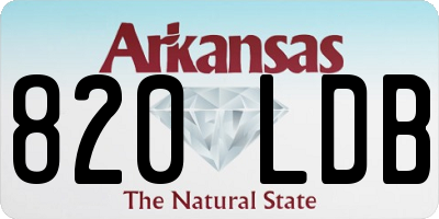 AR license plate 820LDB