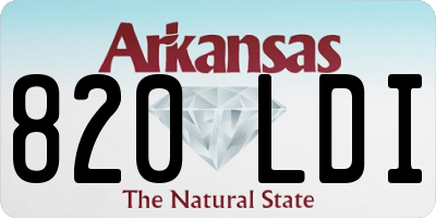 AR license plate 820LDI