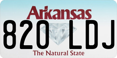 AR license plate 820LDJ