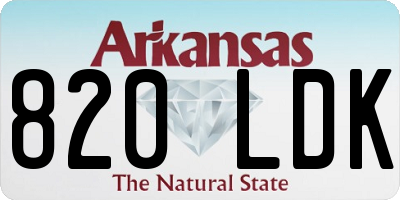 AR license plate 820LDK