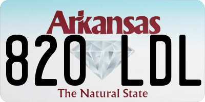 AR license plate 820LDL