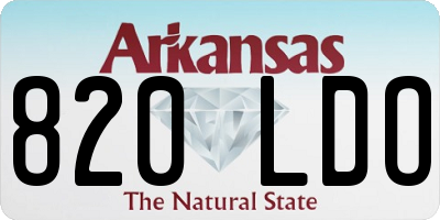 AR license plate 820LDO